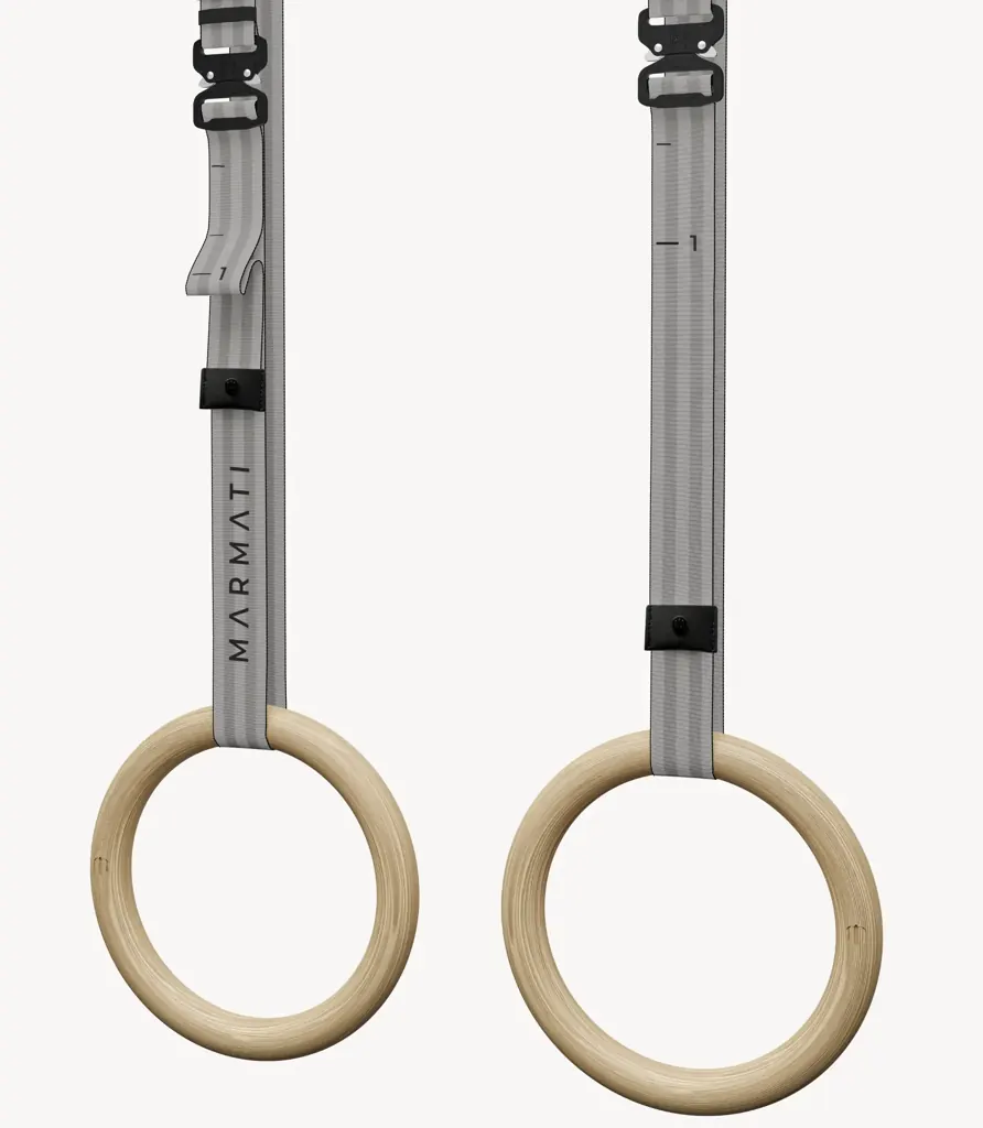 Gymnastic Rings Wood Suspension image 2