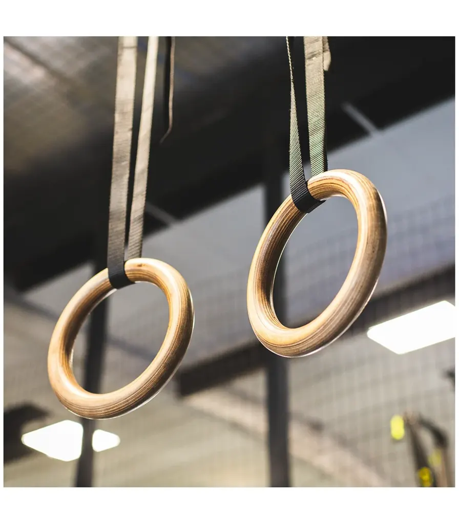 Gymnastic Rings Wood Suspension image 3